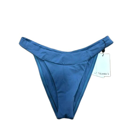 Vitamin A Bikini Bottom Women's Size 12 XL Blue High Leg Cheeky NWT Spring Break - Picture 1 of 5